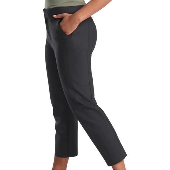 Athleta Stellar Straight Crop Pant in Black Sz 6 Stretchy Comfy Everyday Office - Picture 2 of 16